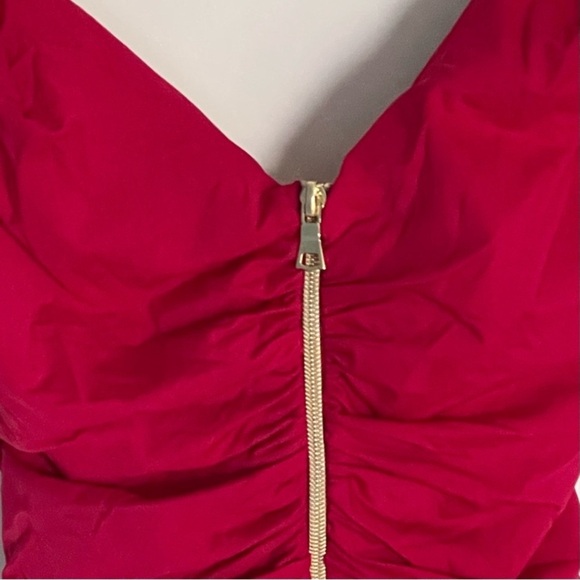 New! MiracleSuit Red Razzle Dazzle Zipt One Piece zipper Swimsuit 3166 - Picture 4 of 11